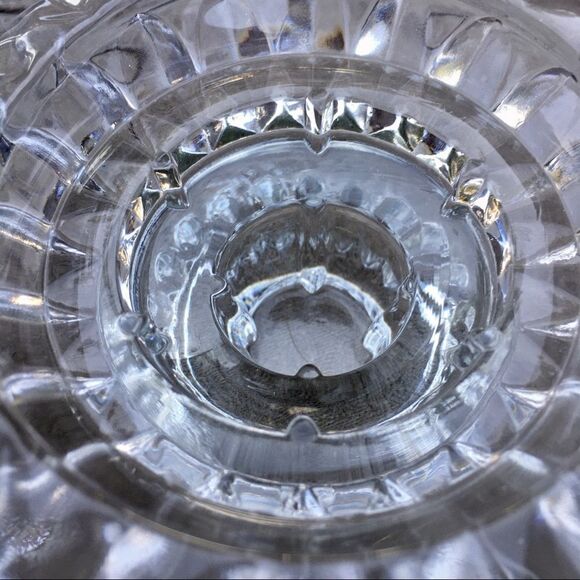 Vintage Faceted Round Crystal Taper Candle Holders - Picture 15 of 16